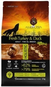 AMBROSIA ΤΡΟΦΗ ΣΚΥΛΟΥ AMBROSIA GRAIN FREE ADULT FRESH ΓΑΛΟΠΟΥΛΑ - ΠΑΠΙΑ 2KG