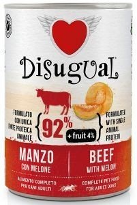 DISUGUAL ΚΟΝΣΕΡΒΑ ΣΚΥΛΟΥ DISUGUAL FRUIT ΜΕ ΒΟΔΙΝΟ - ΠΕΠΟΝΙ 400GR