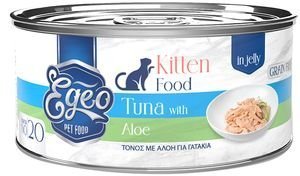 EGEO ΚΟΝΣΕΡΒΑ ΓΑΤΑΣ EGEO KITTEN ΤΟΝΟΣ ΜΕ ΑΛΟΗ ΣΕ ΖΕΛΕ 85GR