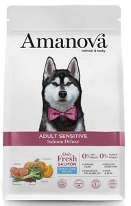 ΤΡΟΦΗ ΣΚΥΛΟΥ AMANOVA ADULT SENSITIVE DELUXE ΣΟΛΟΜΟΣ 2KG