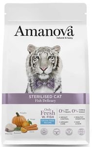 AMANOVA ΤΡΟΦΗ ΓΑΤΑΣ AMANOVA ADULT STERILISED DELICACY ΨΑΡΙ 1.5KG