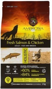 AMBROSIA ΤΡΟΦΗ ΣΚΥΛΟΥ AMBROSIA GRAIN FREE ADULT MINI ΚΟΤΟΠΟΥΛΟ - ΣΟΛΟΜΟΣ 6KG