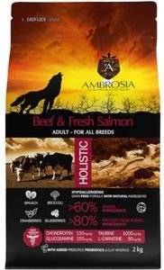 ΤΡΟΦΗ ΣΚΥΛΟΥ AMBROSIA GRAIN FREE ADULT ΒΟΔΙΝΟ - ΦΡΕΣΚΟΣ ΣΟΛΟΜΟΣ 12KG