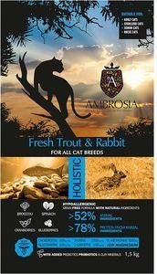 ΤΡΟΦΗ ΓΑΤΑΣ AMBROSIA GRAIN FREE STERILIZED ΦΡΕΣΚΙΑ ΠΕΣΤΡΟΦΑ & ΚΟΥΝΕΛΙ 1.5KG ΤΡΟΦΗ ΓΑΤΑΣ AMBROSIA GRAIN FREE STERILIZED ΦΡΕΣΚΙΑ ΠΕΣΤΡΟΦΑ & ΚΟΥΝΕΛΙ 1.5KG
