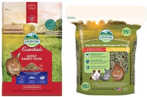 COMBO   OXBOW ADULT ESSENTIAL 2.28KG &  HAY BLENDS 425GR