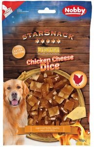   NOBBY STARSNACK BARBEQUE CHICKEN CHESSE DICE (70GR)
