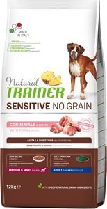 ΤΡΟΦΗ ΣΚΥΛΟΥ TRAINER SENSITIVE NO GRAIN ADULT M/M ΧΟΙΡΙΝΟ (12KG) ΤΡΟΦΗ ΣΚΥΛΟΥ TRAINER SENSITIVE NO GRAIN ADULT M/M ΧΟΙΡΙΝΟ (12KG)