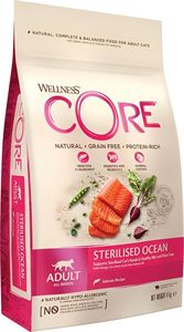 ΤΡΟΦΗ ΓΑΤΑΣ WELLNESS CORE STERILIZED OCEAN ΣΟΛΟΜΟΣ (4KG)