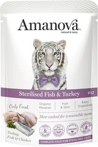ΦΑΚΕΛΑΚΙ ΓΑΤΑΣ AMANOVA ADULT STERILISED ΓΑΛΟΠΟΥΛΑ & ΨΑΡΙΑ (85GR) ΦΑΚΕΛΑΚΙ ΓΑΤΑΣ AMANOVA ADULT STERILISED ΓΑΛΟΠΟΥΛΑ & ΨΑΡΙΑ (85GR)