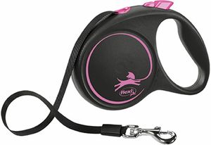 ΟΔΗΓΟΣ FLEXI BLACK DESIGN TAPE LEAD ΜΑΥΡΟ ΡΟΖ LARGE 5M 50KG ΟΔΗΓΟΣ FLEXI BLACK DESIGN TAPE LEAD ΜΑΥΡΟ ΡΟΖ LARGE 5M 50KG
