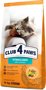 ����� ����� CLUB4PAWS ADULT STERILIZED ��������� (14KG)
