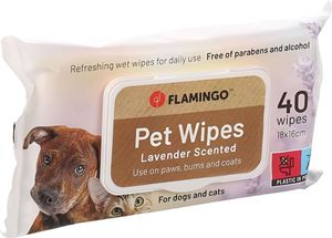 ���������� ���������� FLAMINGO PET WIPES LAVENDER (40TMX)