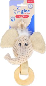 �������� ������ GLEE PUPPY ELEPHANT WITH COFFEE WOOD RING (15X7CM)