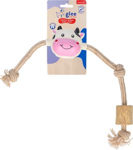 �������� ������ GLEE COW KNOTTED ROPE WITH COFFEE WOOD (33X6CM)
