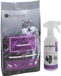����� BLACK OLYMPUS PUPPY MAXI ��������� ��������� & ���� 12KG & ���� �������������� SPRAY 500ML