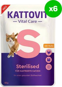 �������� ����� KATTOVIT VITAL CARE STERILIZED ��������� (6X85GR)
