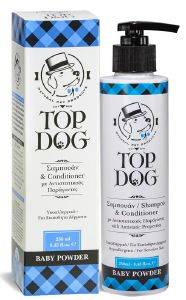 TOP DOG ΣΑΜΠΟΥΑΝ ΣΚΥΛΟΥ TOP DOG ΦΥΤΙΚΟ BABY POWDER 250ML