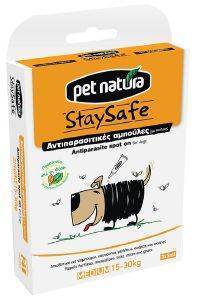 PET NATURA ΑΝΤΙΠΑΡΑΣΙΤΙΚΕΣ ΑΜΠΟΥΛΕΣ STAY SAFE PIPETTES PET NATURA MEDIUM