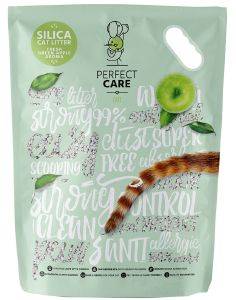 PERFECT CARE ΚΡΥΣΤΑΛΛΙΚΗ ΑΜΜΟΣ PERFECT CARE SILICA CAT LITTER ΠΡΑΣΙΝΟ ΜΗΛΟ 15LT