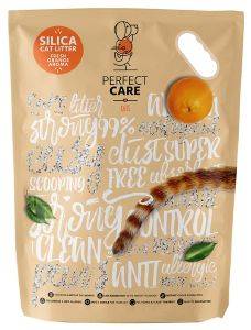 ΚΡΥΣΤΑΛΛΙΚΗ ΑΜΜΟΣ PERFECT CARE SILICA CAT LITTER ΠΟΡΤΟΚΑΛΙ 15LT
