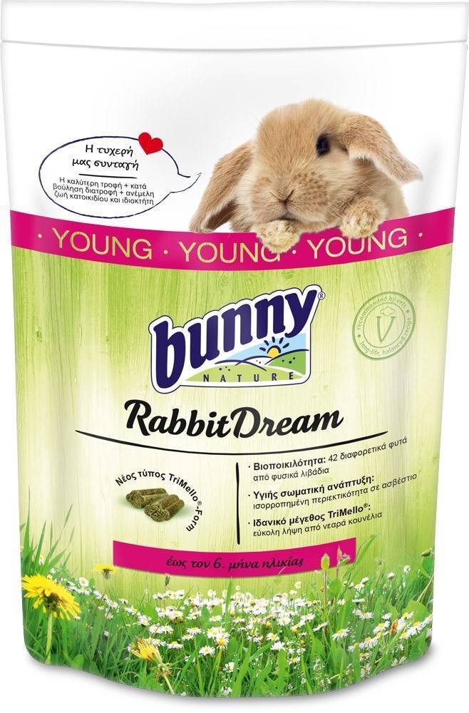 BUNNY NATURE ΤΡΟΦΗ ΓΙΑ ΚΟΥΝΕΛΙ BUNNY NATURE GREEN DREAM / YOUNG 750GR