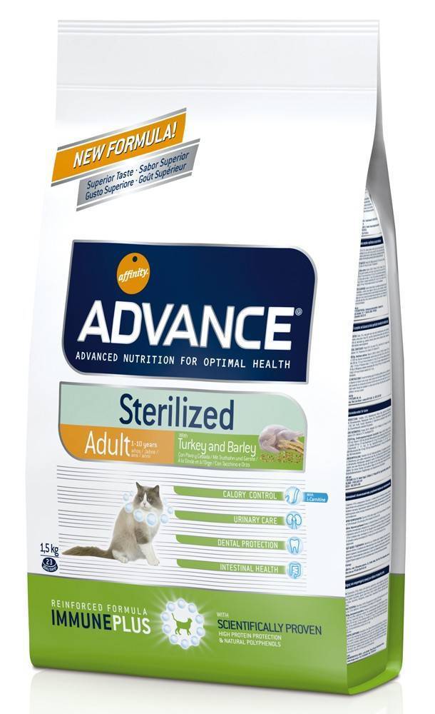 ΤΡΟΦΗ ΓΑΤΑΣ ADVANCE STERILIZED ΓΑΛΟΠΟΥΛΑ 1.5KG