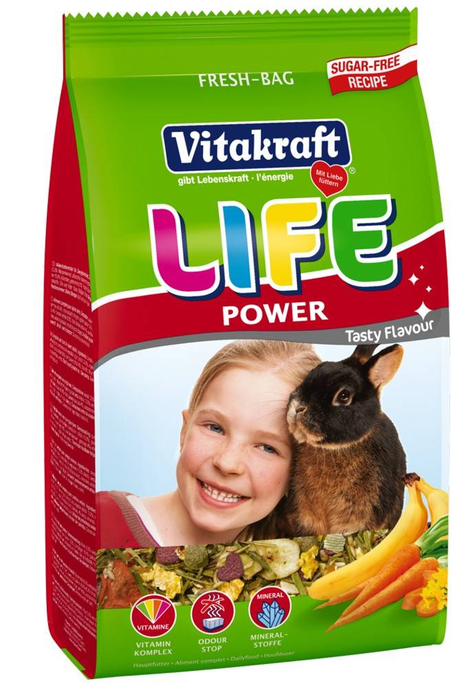 VITAKRAFT ΤΡΟΦΗ ΓΙΑ ΚΟΥΝΕΛΙΑ VITAKRAFT LIFE POWER HIGH PREMIUM 600GR