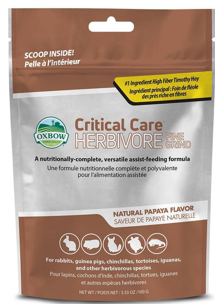 ΚΛΙΝΙΚΗ ΔΙΑΙΤΑ ΓΙΑ ΤΡΩΚΤΙΚΑ OXBOW CRITICAL CARE FINE GRIND PAPAYA 100GR