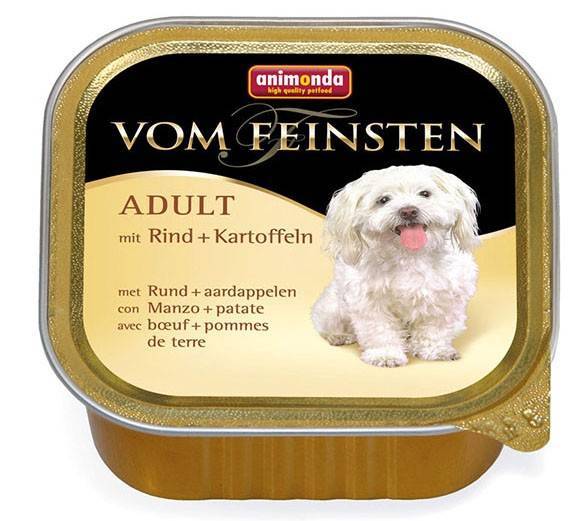 ANIMONDA VOM FEINSTEN ΚΟΝΣΕΡΒΑ ΣΚΥΛΟΥ ANIMONDA VOM FEINSTEN ADULT ΒΟΔΙΝΟ ΚΑΙ ΠΑΤΑΤΕΣ 150GR