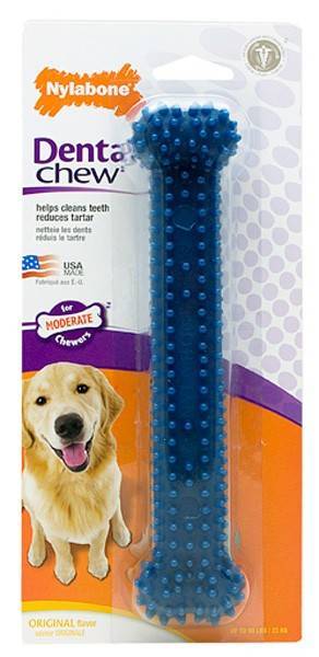 ΚΟΚΚΑΛΟ NYLABONE DENTAL CHEW ΓΙΑ ΜΕΣΑΙΑ ΣΚΥΛΙΑ ΜΠΛΕ