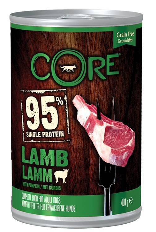 CORE ΚΟΝΣΕΡΒΑ ΣΚΥΛΟΥ WELLNESS CORE SINGLE PROTEIN ΑΡΝΙ - ΚΟΛΟΚΥΘΑ 400GR