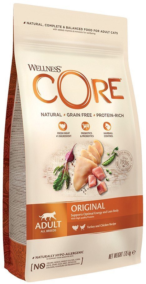 CORE ΤΡΟΦΗ ΓΑΤΑΣ WELLNESS CORE ADULT ORIGINAL ΓΑΛΟΠΟΥΛΑ - ΚΟΤΟΠΟΥΛΟ 1.75KG