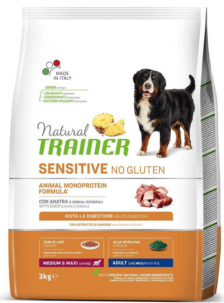 TRAINER ΤΡΟΦΗ ΣΚΥΛΟΥ TRAINER. SENSITIVE ADULT MEDIUM-MAXI ΠΑΠΙΑ 3KG