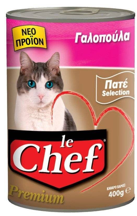 ΚΟΝΣΕΡΒΑ ΓΑΤΑΣ LE CHEF PATE ΓΑΛΟΠΟΥΛΑ 400GR