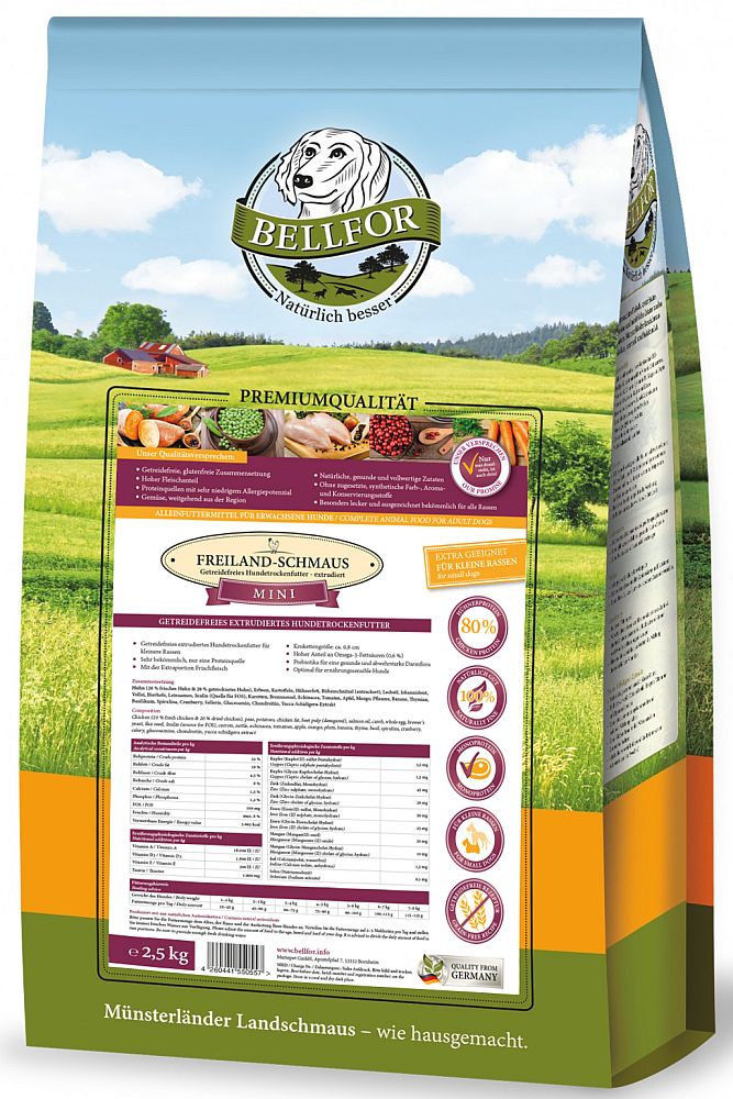 BELLFOR ΤΡΟΦΗ ΣΚΥΛΟΥ BELLFOR ΕΞΩΘΗΣΗΣ ΚΟΤΟΠΟΥΛΟ MINI 2.5KG