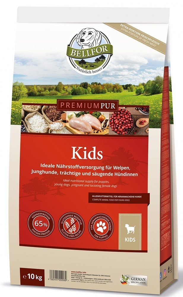BELLFOR ΤΡΟΦΗ ΣΚΥΛΟΥ BELLFOR PREMIUM PUR ΕΞΩΘΗΣΗΣ ΚΟΤΟΠΟΥΛΟ KIDS 10KG