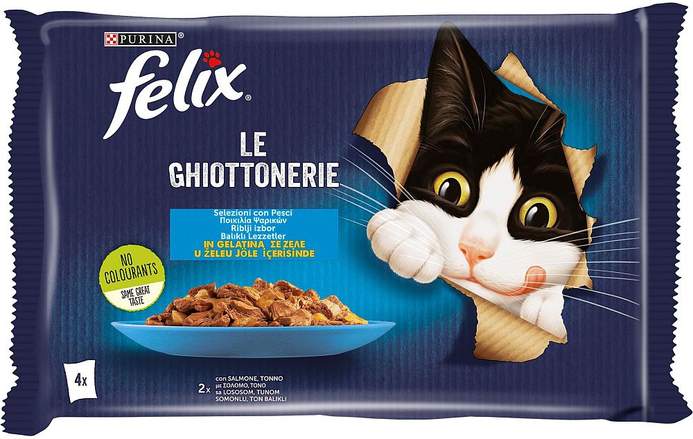 FELIX ΦΑΚΕΛΑΚΙΑ ΓΑΤΑΣ FELIX AGAIL ΜΕ ΣΟΛΟΜΟ ΚΑΙ ΤΟΝΟ ΣΕ ΖΕΛΕ 4X85GR