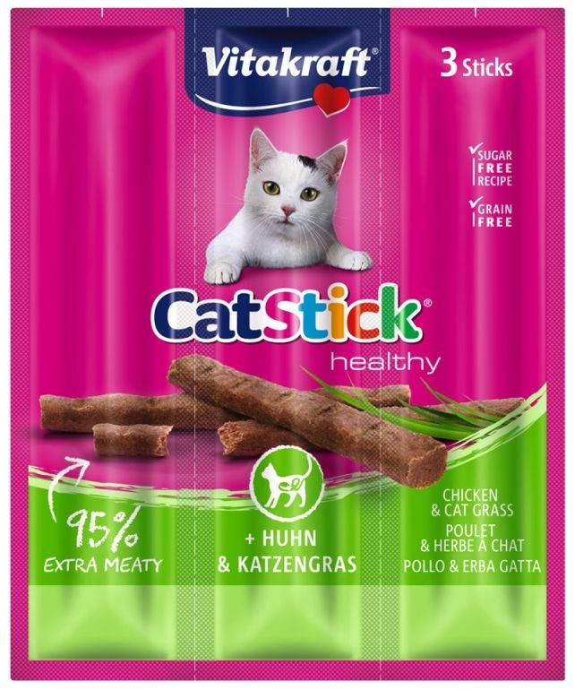 ΛΙΧΟΥΔΙΕΣ ΓΑΤΑΣ VITAKRAFT CAT STICK ΚΟΤΟΠΟΥΛΟ - ΓΡΑΣΙΔΙ 3ΤΜΧ