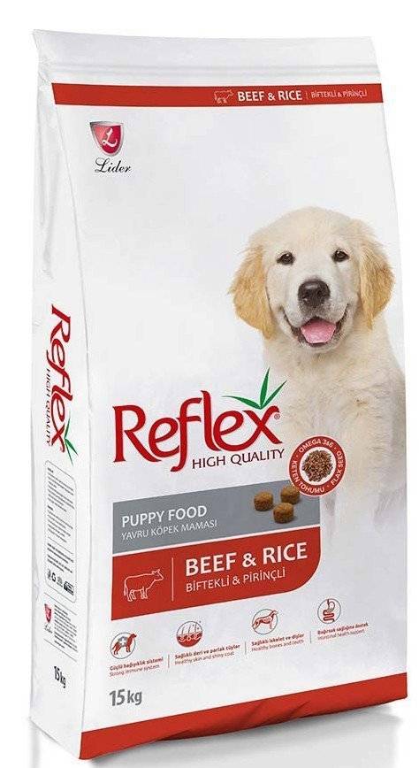 ΤΡΟΦΗ REFLEX PUPPY ΜΕ ΒΟΔΙΝΟ 15KG