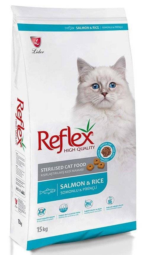 ΤΡΟΦΗ REFLEX STERILISED CAT ΜΕ ΣΟΛΩΜΟ ΚΑΙ ΡΥΖΙ 15KG