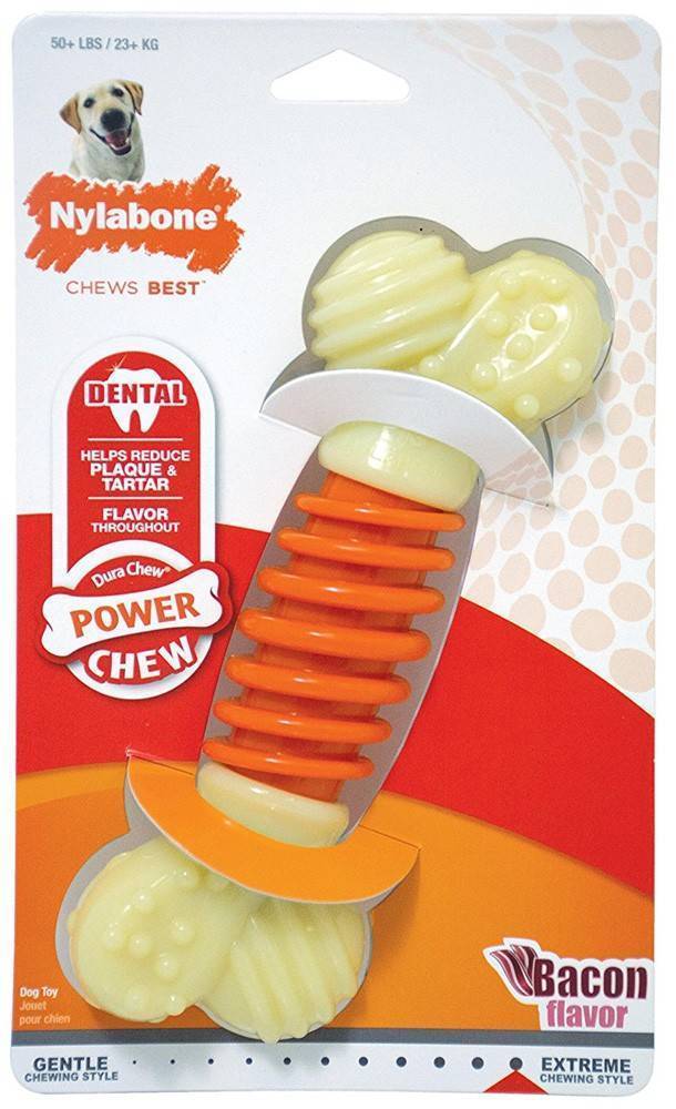 ΚΟΚΚΑΛΟ NYLABONE EXTREME CHEW PRO ACTION LARGE ΜΕ ΓΕΥΣΗ ΜΠΕΪΚΟΝ