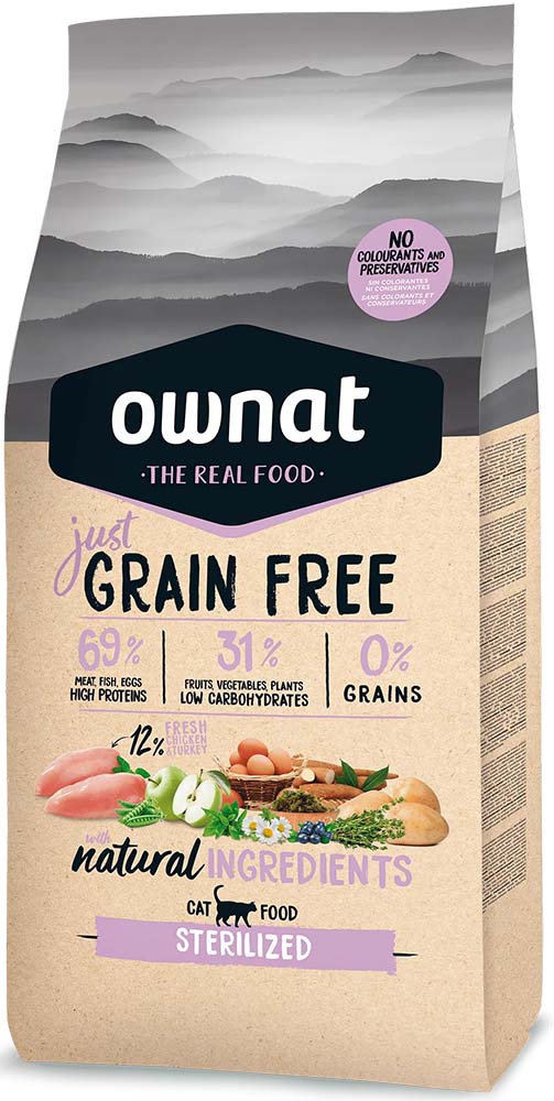 OWNAT ΤΡΟΦΗ ΓΑΤΑΣ OWNAT GRAIN FREE STERILIZED 1KG