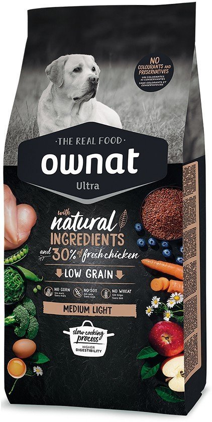 OWNAT ΤΡΟΦΗ ΣΚΥΛΟΥ OWNAT ULTRA MEDIUM ADULT LIGHT 3KG