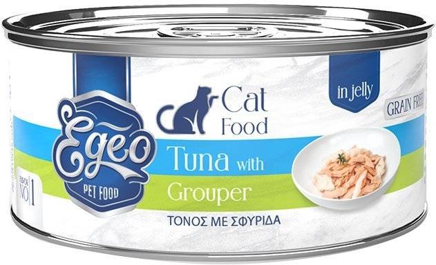 ΚΟΝΣΕΡΒΑ ΓΑΤΑΣ EGEO ΤΟΝΟΣ ΜΕ ΣΦΥΡΙΔΑ ΣΕ ΖΕΛΕ 85GR