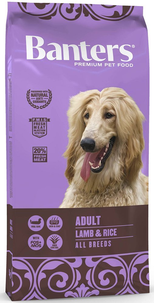 BANTERS ΤΡΟΦΗ ΣΚΥΛΟΥ BANTERS ADULT ALL BREEDS ΑΡΝΙ - ΡΥΖΙ 15KG