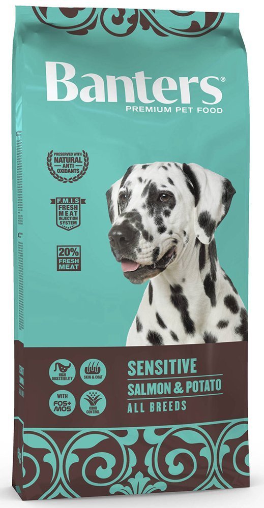 BANTERS ΤΡΟΦΗ ΣΚΥΛΟΥ BANTERS ADULT ALL BREEDS SENSITIVE ΣΟΛΟΜΟΣ - ΠΑΤΑΤΑ 15KG