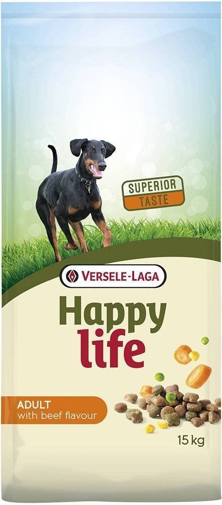 ΤΡΟΦΗ ΣΚΥΛΟΥ HAPPY LIFE ADULT ΒΟΔΙΝΟ 15KG