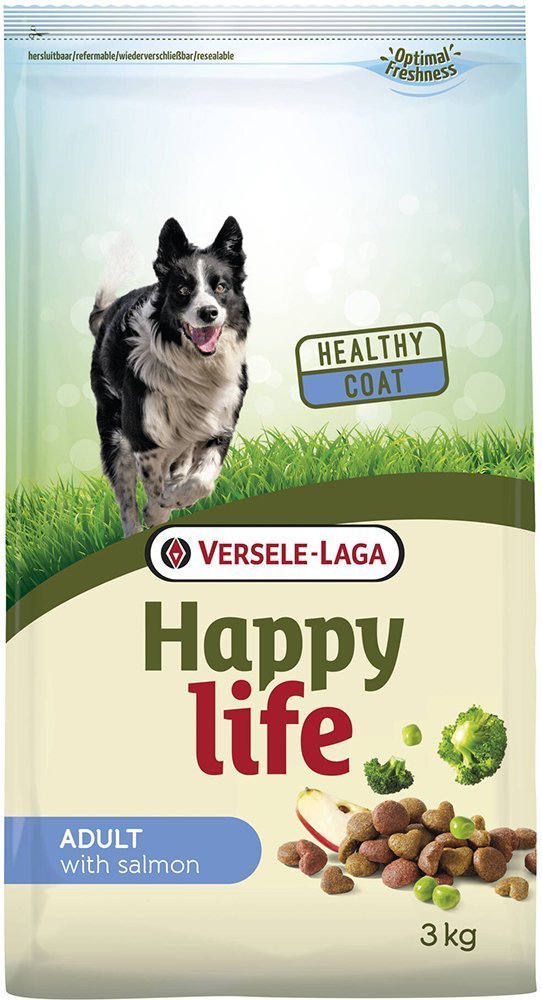 HAPPY LIFE ΤΡΟΦΗ ΣΚΥΛΟΥ HAPPY LIFE ADULT ΣΟΛΟΜΟΣ 3KG