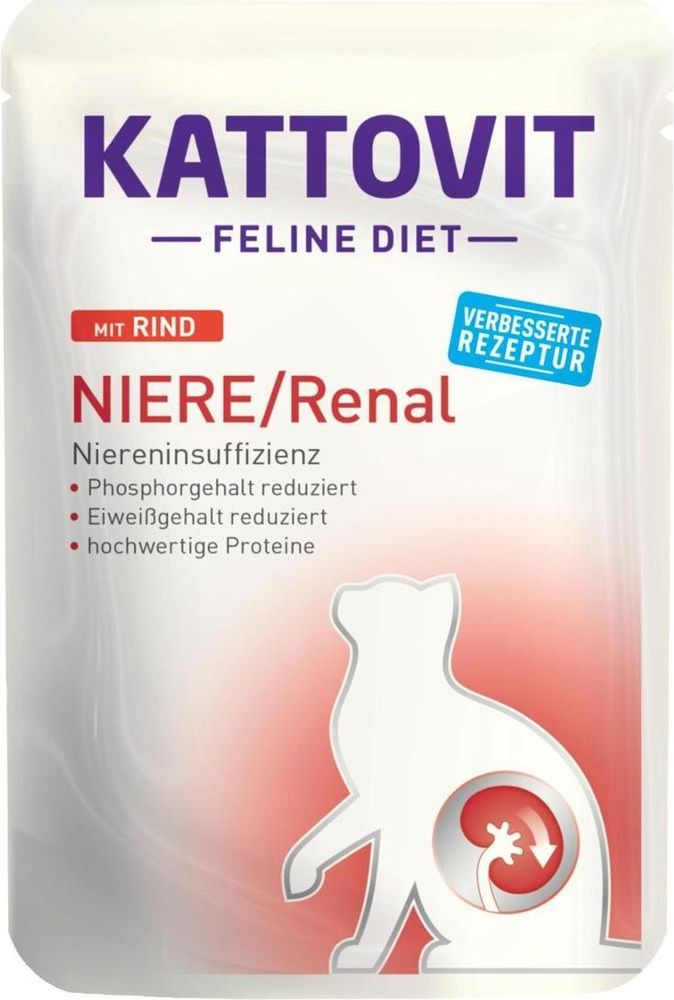KATTOVIT ΦΑΚΕΛΑΚΙ ΓΑΤΑΣ KATTOVIT RENAL ΒΟΔΙΝΟ 85GR