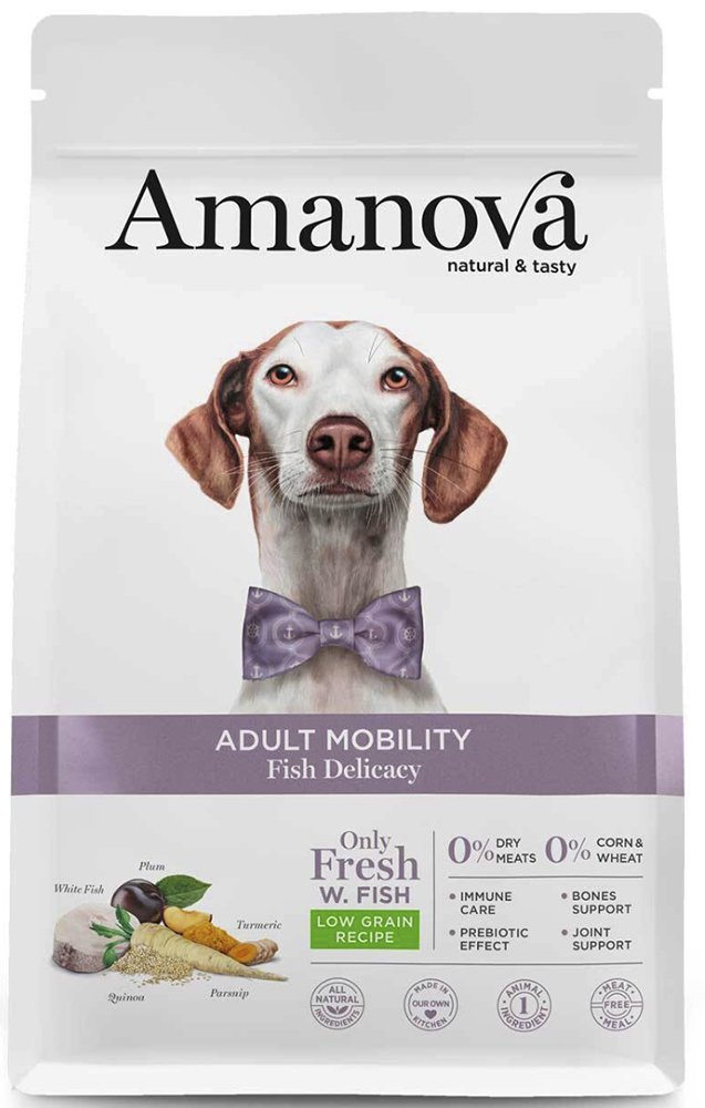 AMANOVA ΤΡΟΦΗ ΣΚΥΛΟΥ AMANOVA ADULT MOBILITY FISH DELICACY ΛΕΥΚΟ ΨΑΡΙ 2KG